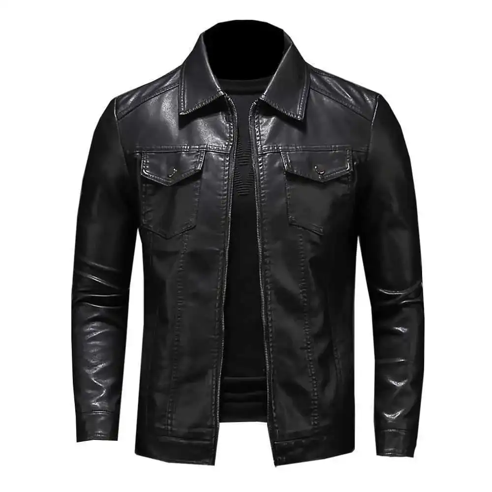 leather jacket black